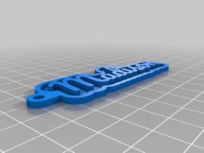 madison Schlüsselanhänger kundengebundene 3d print model - Mito3D