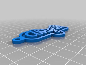 abigail Schlüsselanhänger kundengebundene 3d print model - Mito3D