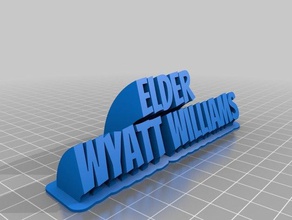 williams azul de la oficina personalizado 3d print model - Mito3D