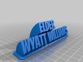 williams bleu bureau de personnalisé 3d print model - Mito3D