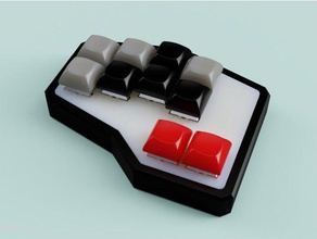 paddino02 caso de la placa equipo cherry mx gamepad teclado macropad mecánico 3d print model - Mito3D