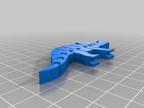flexi tricératops porte-clés trou animaux dinosaure edit flexible remake stop tech-1 3d print model - Mito3D