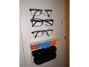 glasses rack wall mount containers 3d print model - Mito3D