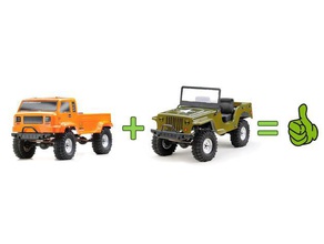 absima crawler cr24 sand rtr + additonal jeep body - post r c vehicles stop tech-1 3d print model - Mito3D