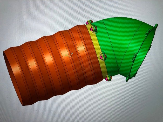 abluft-45 -verbinder mk1 il fai da te abluftsystem 10cm 3D print model - Mito3D