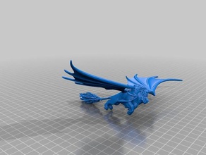 flying manticore toys & games dungeons dragons miniature monster 3d print model - Mito3D