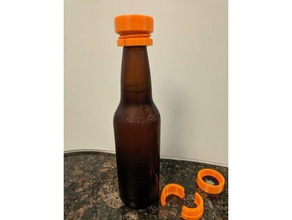 reusable screw top bottle cap kitchen & dining beer homebrewing lid 3d print model - Mito3D