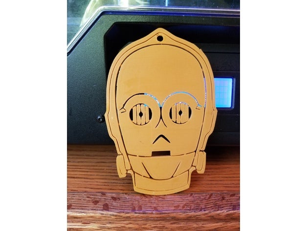 c3po window hanger decor star wars 3D print model - Mito3D