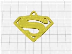 llavero superman - trousseau de clés les signes et logos logo 3d print model - Mito3D