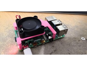simple 40mm fan mount raspberry pi 4 electronics stop 3d print model - Mito3D