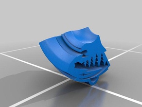 minnesota wild desk ornament 3d printing logo column hockey stop 3d print model - Mito3D