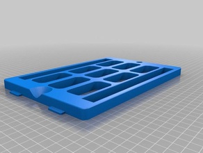 yd 3x3 cas bleu de la tablette personnalisé 3d print model - Mito3D