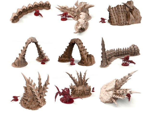tyty tyran tyranid starship trooper notable terrain remix toy & game accessories 28mm 30k 3dprintable 40k warhammer miniature miniatures tabletop tyranids wargame wargames wargaming warhammer40k wh40k 3D print model - Mito3D