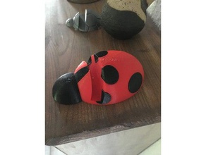 lady bug phone stand gadgets ladybug phonestand 3d print model - Mito3D