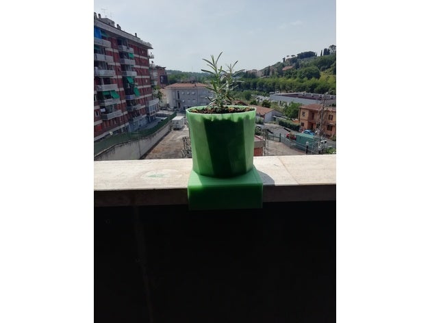 vaso cornicione 3d printing green 3D print model - Mito3D