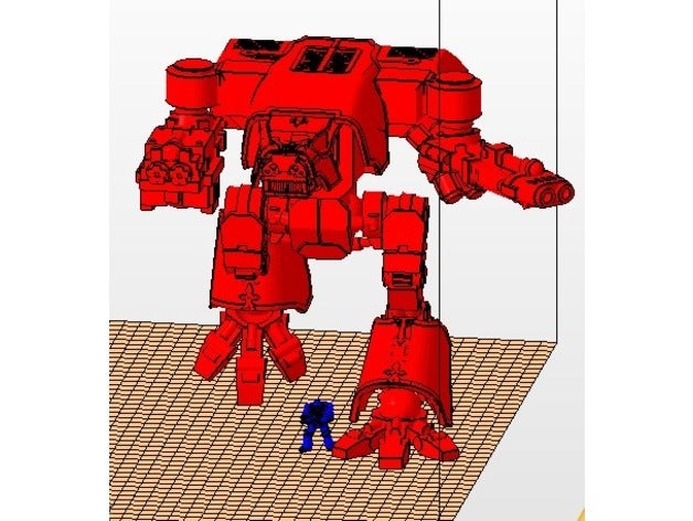 imperial scout titan vehículos el robot scifi warhammer 40k 3D print model - Mito3D