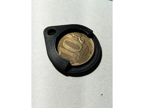 shopping cart coin holder - 10 russian ruble organization 3d print model - Mito3D