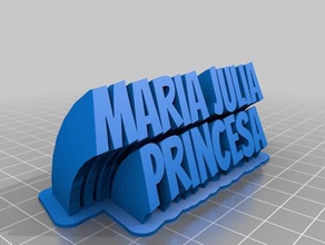maria julia princesa bureau de personnalisé 3d print model - Mito3D