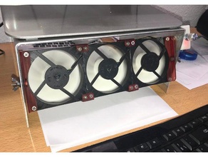 personal monitor fan stand - pmfs 3d printing 3d print model - Mito3D