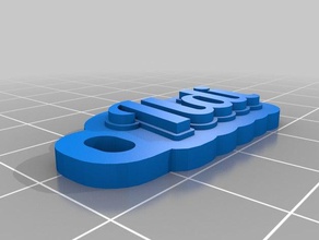 ildi de porte-clés personnalisé 3d print model - Mito3D