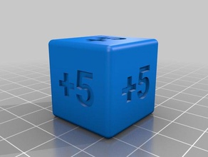 +5 dice customized 3d print model - Mito3D