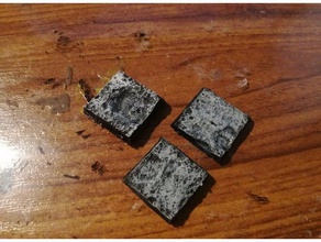 square crater bases hobby 28mm 40k base miniature scenery warhammer 3d print model - Mito3D