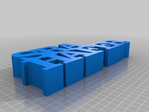 meine angepasste variable Wort Skulptur Skulpturen kundengebundene 3d print model - Mito3D