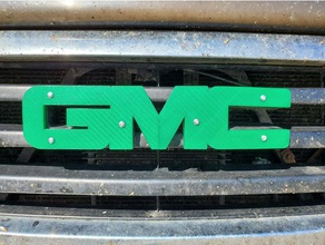 gmc logotipo Arte en 2d camión 3d print model - Mito3D