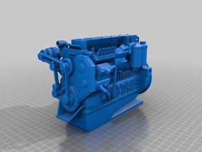 59 motor diesel de titulares cartão scans e réplicas 3d print model - Mito3D