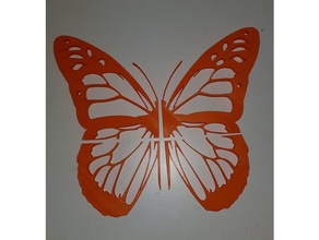 farfalla in 4 parti sculture 3d print model - Mito3D