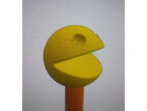 pacman lápis topper decoração 3d print model - Mito3D