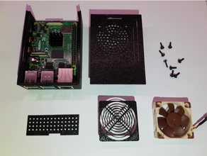 raspberry pi 4b casella di noctua ventola variabile l'elettronica caso rpi rpi4 rpi4b 3d print model - Mito3D