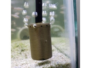 megatonluk airstone bubbler hobi hava difüzör taş akvaryum balık ağırlık ağırlıklı 3d print model - Mito3D