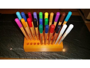 stand 30 stabilo penne i contenitori office pen penna titolare 3d print model - Mito3D