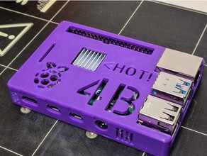 raspberry pi 4 b low profile case zip tie mountable 3d printing 4b 3d print model - Mito3D