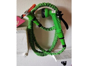garden hose wallmount - smaller expandable hoses outdoor & gardena gardening adapter indoor urban 3d print model - Mito3D