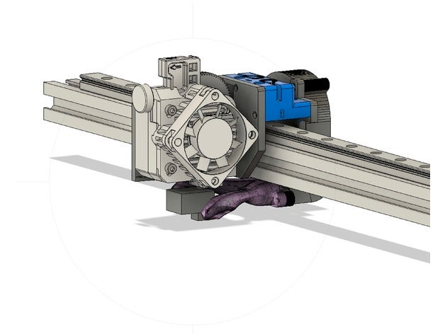 e3d aero mgn12 x taşıma titan 3d yazıcı parçaları CAD arabası 3D print model - Mito3D