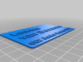 leonas card signs & logos customized 3d print model - Mito3D