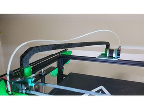 tronxy x5sa extruder cable chain mount 3d printer parts bowden management x5s 3d print model - Mito3D