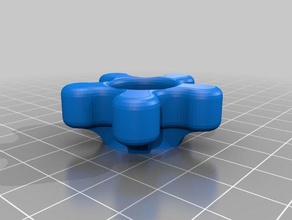 m8 curvy bouton étoile pièces personnalisé 3d print model - Mito3D