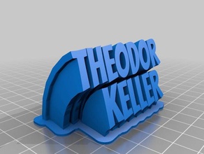 theo name plate office customized 3d print model - Mito3D