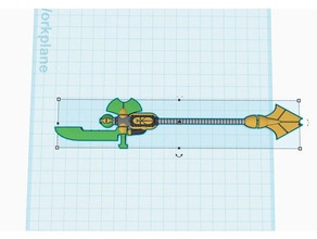 necron war scythe 3d printing cosplay scifi warhammer 40k 3d print model - Mito3D