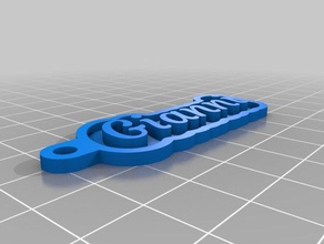 gianni Schlüsselanhänger kundengebundene 3d print model - Mito3D