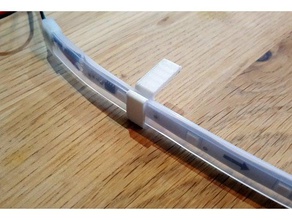 customisable led strip bracket parts 3d print model - Mito3D