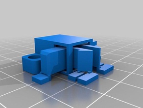 Brust-box-lock-Montage-Optionen Teile latch 3d print model - Mito3D