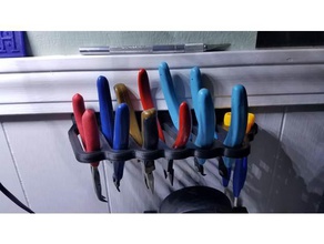 plier rack tool holders & boxes 3d print model - Mito3D