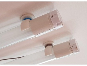 fluorescent lamp led pipe holder diameter 16 mm household supplies light tube 3d print model - Mito3D