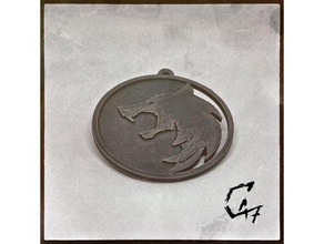witcher series medallion - wolf signs & logos c47 geralt netflix wied min 3d print model - Mito3D