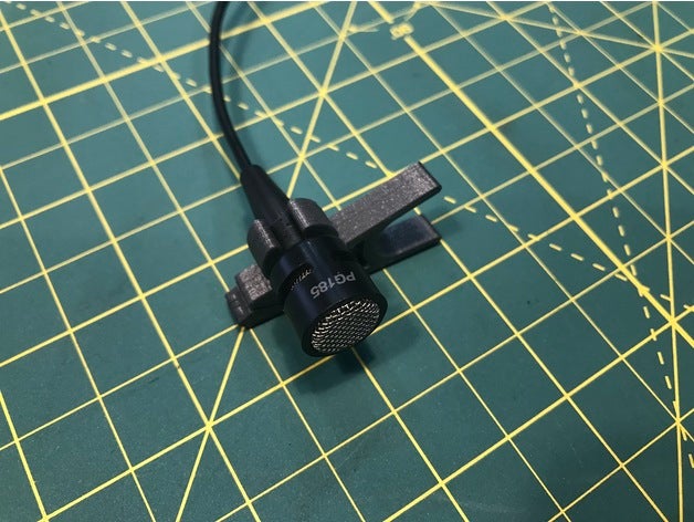 shure pg185 lapel mic clip music 3D print model - Mito3D