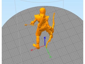 draugr weibliche archer Menschen Bogen Kreatur tot - dungeon skyrim walking dead 3d print model - Mito3D